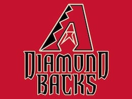 The arizona diamondbacks logo on a red background.