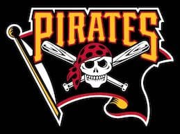 The pittsburgh pirates logo on a black background.