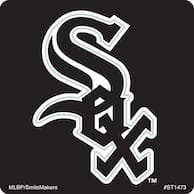 The chicago white sox logo is shown on a black background.