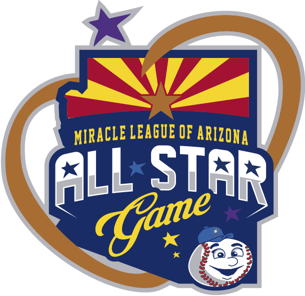 The logo for the miracle league of arizona all star game.