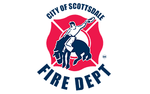 The city of scottsdale fire department logo.