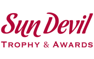 Sun devil trophy & awards logo.