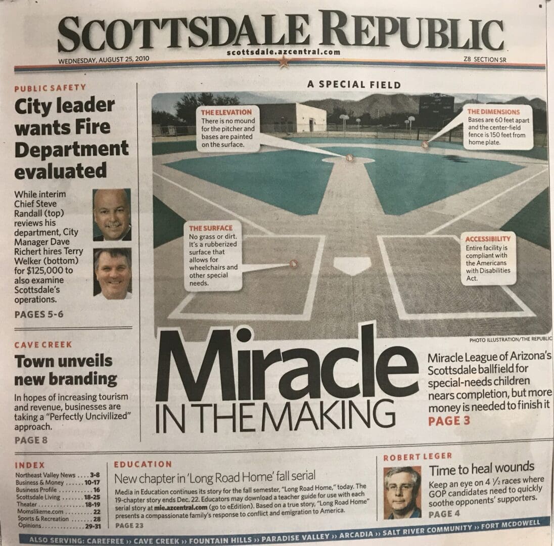 The front page of the scottsdale republic.