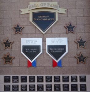 Arizona diamondbacks hall of fame plaques.