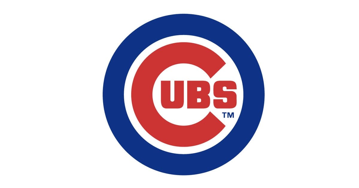 The chicago cubs logo on a white background.