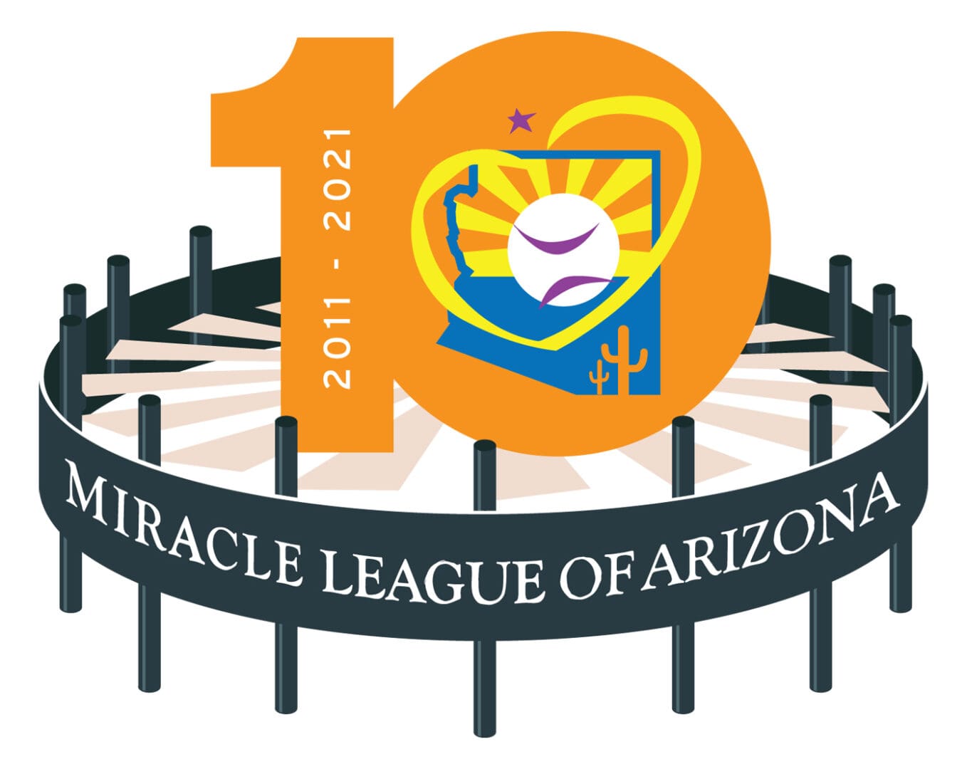 A logo for the miracle league of arizona.